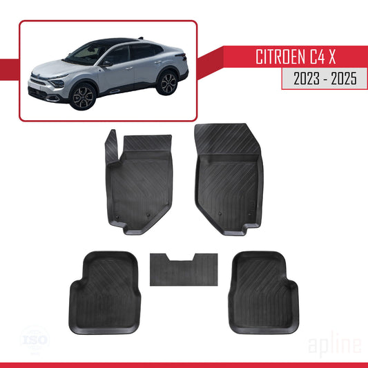 4D Rubbermatten Compatible met C4X (Elektrik) 2023-2025 Zwart