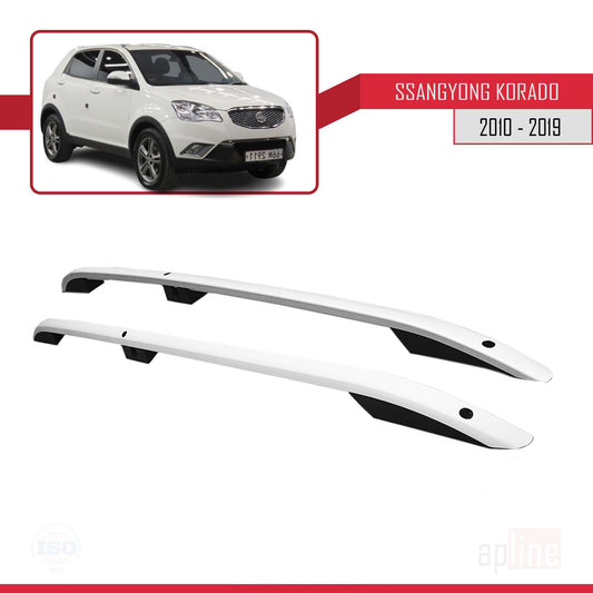 Dakrails Compatible met Ssangyong Korando 3 (C200) 2010-2019 (Korte Wielbasis L1/H1) Dakdrager Bagagedrager (Zelfklevend Model) Grijs