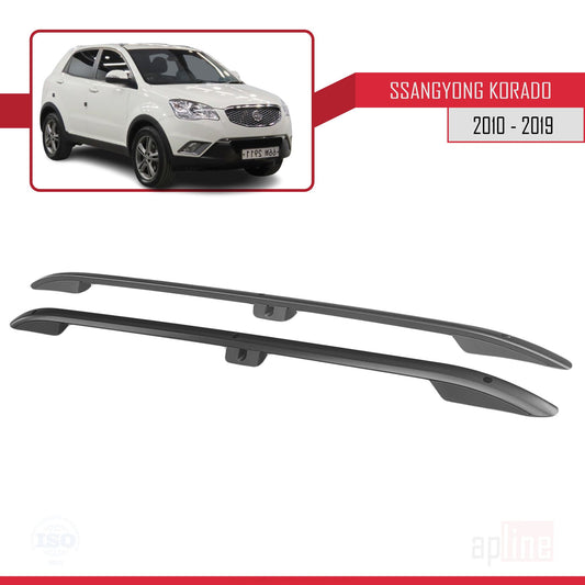 Dakrails Compatible met Ssangyong Korando 3 (C200) 2010-2019 (Korte Wielbasis L1/H1) Dakdrager Bagagedrager (Zelfklevend Model) Zwart