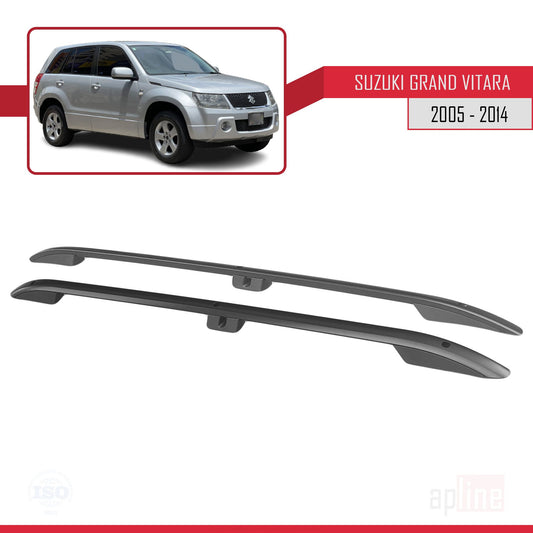 Dakrails Compatible met Suzuki Grand Vitara 2 (JT) (5 Door) 2005-2014 (Korte Wielbasis L1/H1) Dakdrager Bagagedrager Zwart