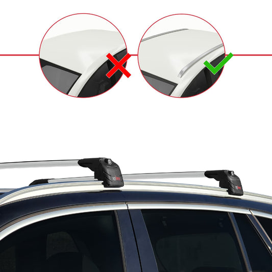ACE-2 Dakdrager bagagedrager compatibel met BMW X5 (G05) 2019-2025 Spoorstaven Grijs Aluminium 2 Staven