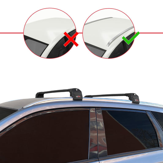 ACE-2 Dakdrager bagagedrager compatibel met Suzuki Vitara/Escudo (LY) 2015-2025 Spoorstaven Zwart Aluminium 2 Staven