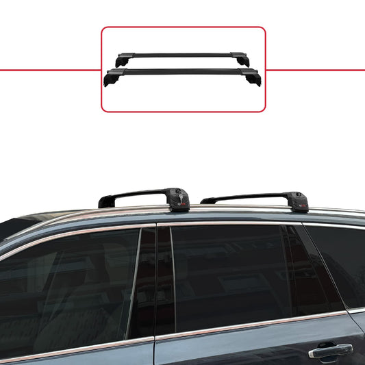 ACE-2 Dakdrager bagagedrager compatibel met Volvo XC90 II 2015-2025 Spoorstaven Zwart Aluminium 2 Staven