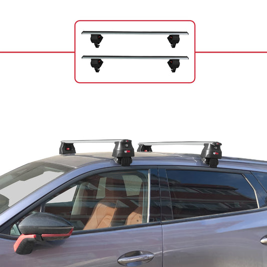 ACE-4 Dakdrager bagagedrager compatibel met Chery Omoda 5 2023-2025 Spoorstaven Grijs Aluminium 2 Staven