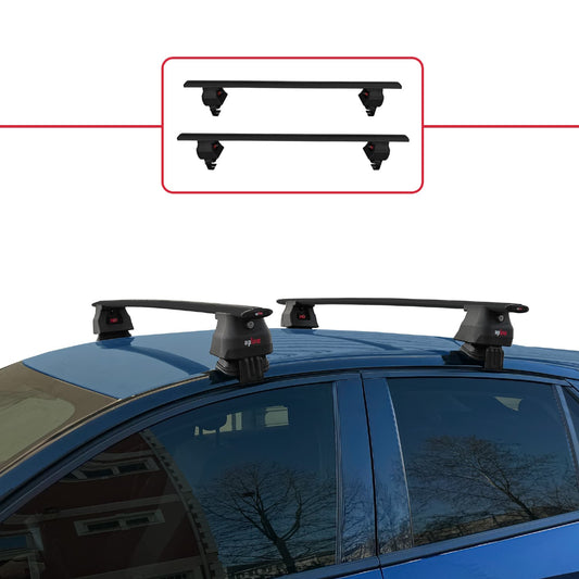 ACE-4 Dakdrager bagagedrager compatibel met Opel/Vauxhall Corsa F 2019-2025 Spoorstaven Zwart Aluminium 2 Staven