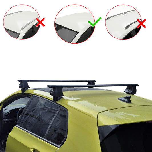 ACE-4 Dakdrager bagagedrager compatibel met Volkswagen Golf 8 (CD1) 2020-2025 Spoorstaven Zwart Aluminium 2 Staven
