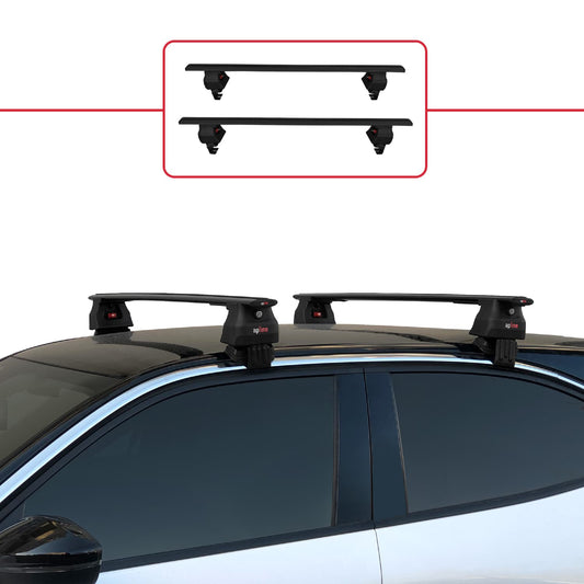 ACE-4 Dakdrager bagagedrager compatibel met Opel/Vauxhall Mokka B 2021-2025 Spoorstaven Zwart Aluminium 2 Staven