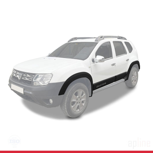 Compatibel met Dacia Duster (HS) 2010-2017 Wielkast Spatbord en Bodyguard Zijbescherming carrosseriebescherming ZWART