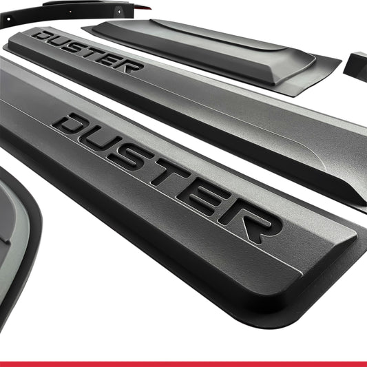 Compatibel met Dacia Duster 2018-2024 Wielkast Spatbord en Bodyguard Zijbescherming carrosseriebescherming ZWART