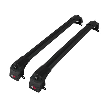 ACE-2 Dakdrager bagagedrager compatibel met Jeep Compass 2017-2025 Spoorstaven Zwart Aluminium 2 Staven