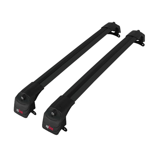 ACE-2 Dakdrager bagagedrager compatibel met Jeep Compass 2017-2025 Spoorstaven Zwart Aluminium 2 Staven