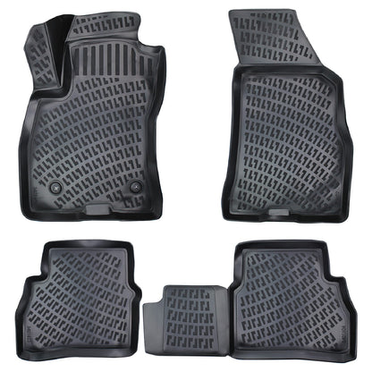 Compatible avec Fiat Doblo 2 Pre-Facelift 2010-2015 4D Tapis de Voiture Noir