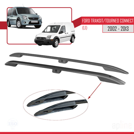 Dakrails Compatible met Ford Transit/Tourneo Connect 2002-2013 (Korte Wielbasis L1/H1) Dakdrager Bagagedrager Zwart