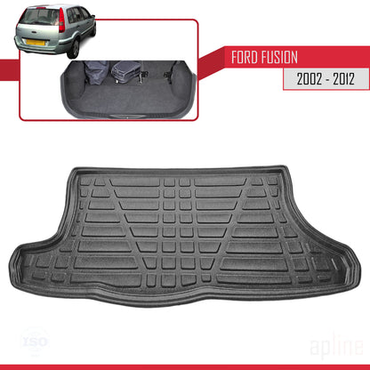 Compatible avec Ford Fusion 2002-2012 Flexible Tapis de Coffre Plancher de Chargement Noir