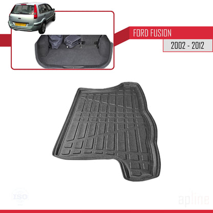Compatible avec Ford Fusion 2002-2012 Flexible Tapis de Coffre Plancher de Chargement Noir