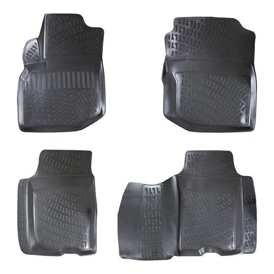 4D Rubbermatten Compatible met Honda Jazz 2 (GE) 2009-2014 Zwart