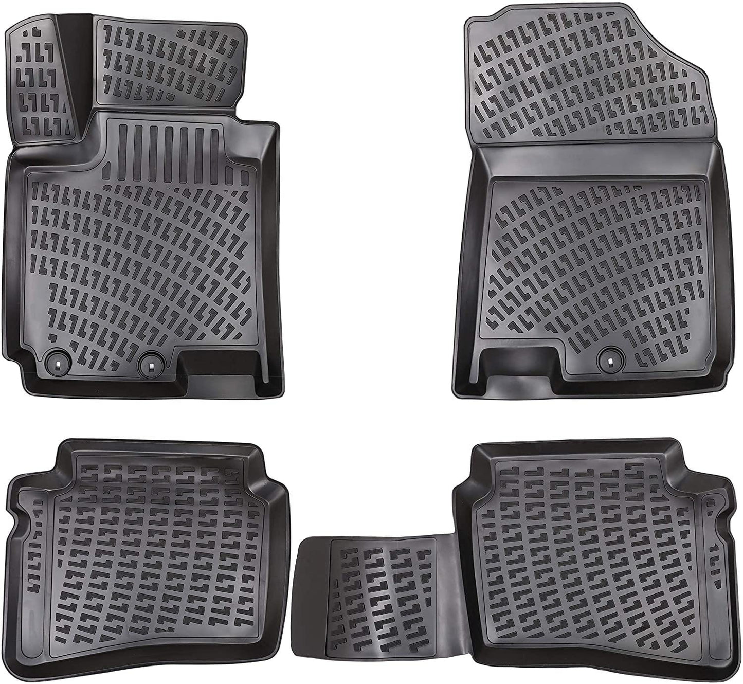 4D Rubbermatten Compatible met Hyundai i20 II (GB) 2015-2019 Zwart