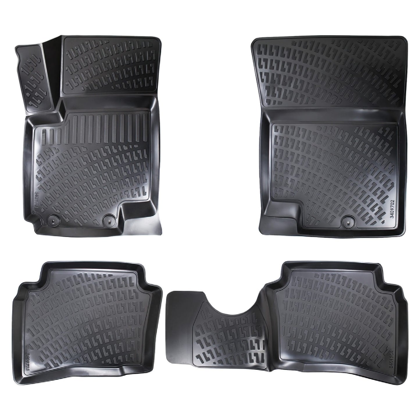 4D Rubbermatten Compatible met Hyundai ix20 (JC) 2011-2019 Zwart