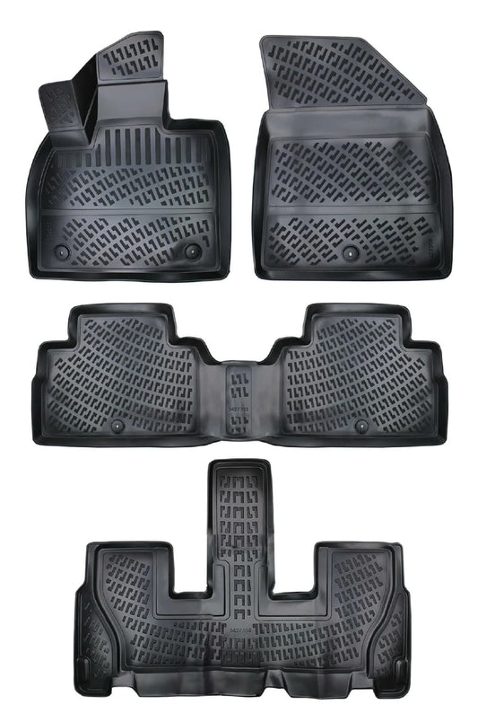 Compatible with Hyundai Palisade (7 Koltuk) 2020-2025 4D Car mats Black