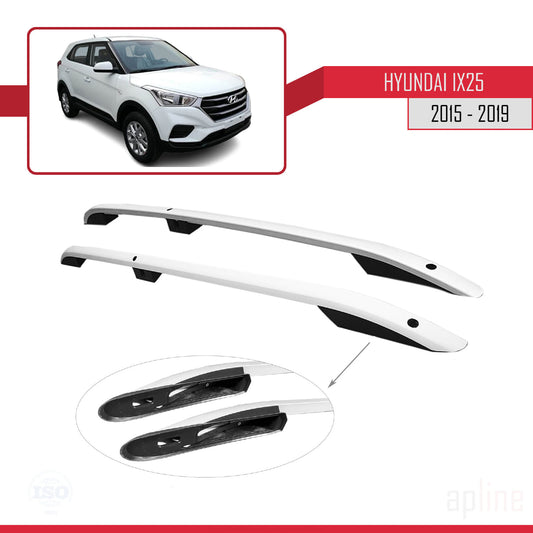 Dakrails Compatible met Hyundai ix25 2015-2019 (Korte Wielbasis L1/H1) Dakdrager Bagagedrager (Zelfklevend Model) Grijs