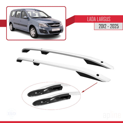 Compatible avec Lada Largus 2012-2025 (Empattement Court L1/H1) Rails de Toit Porte-bagages sur le Toit Gris