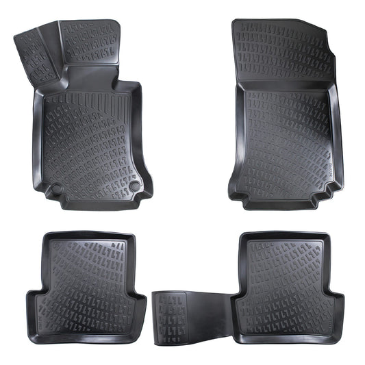 Compatible with Mercedes C Class 3 (W204) 2008-2014 4D Car mats Black