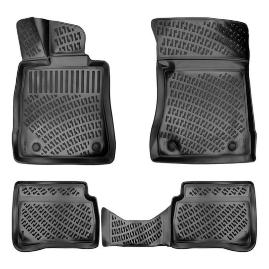 Compatible with Mercedes S Class (W221) 2006-2013 4D Car mats Black