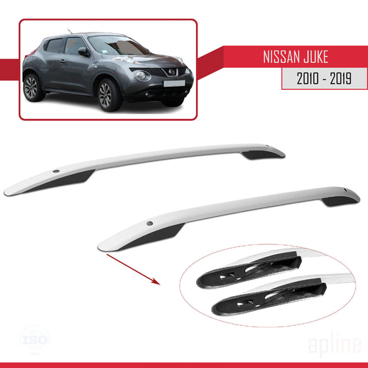 Dakrails Compatible met Nissan Juke (F15) 2010-2019 (Korte Wielbasis L1/H1) Dakdrager Bagagedrager (Zelfklevend Model) Grijs