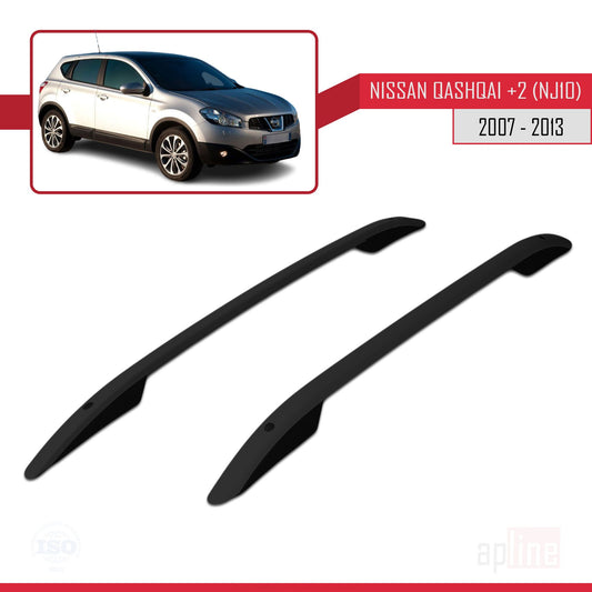 Dakrails Compatible met Nissan Qashqai +2 (NJ10) 2008-2013 (Korte Wielbasis L1/H1) Dakdrager Bagagedrager (Zelfklevend Model) Zwart