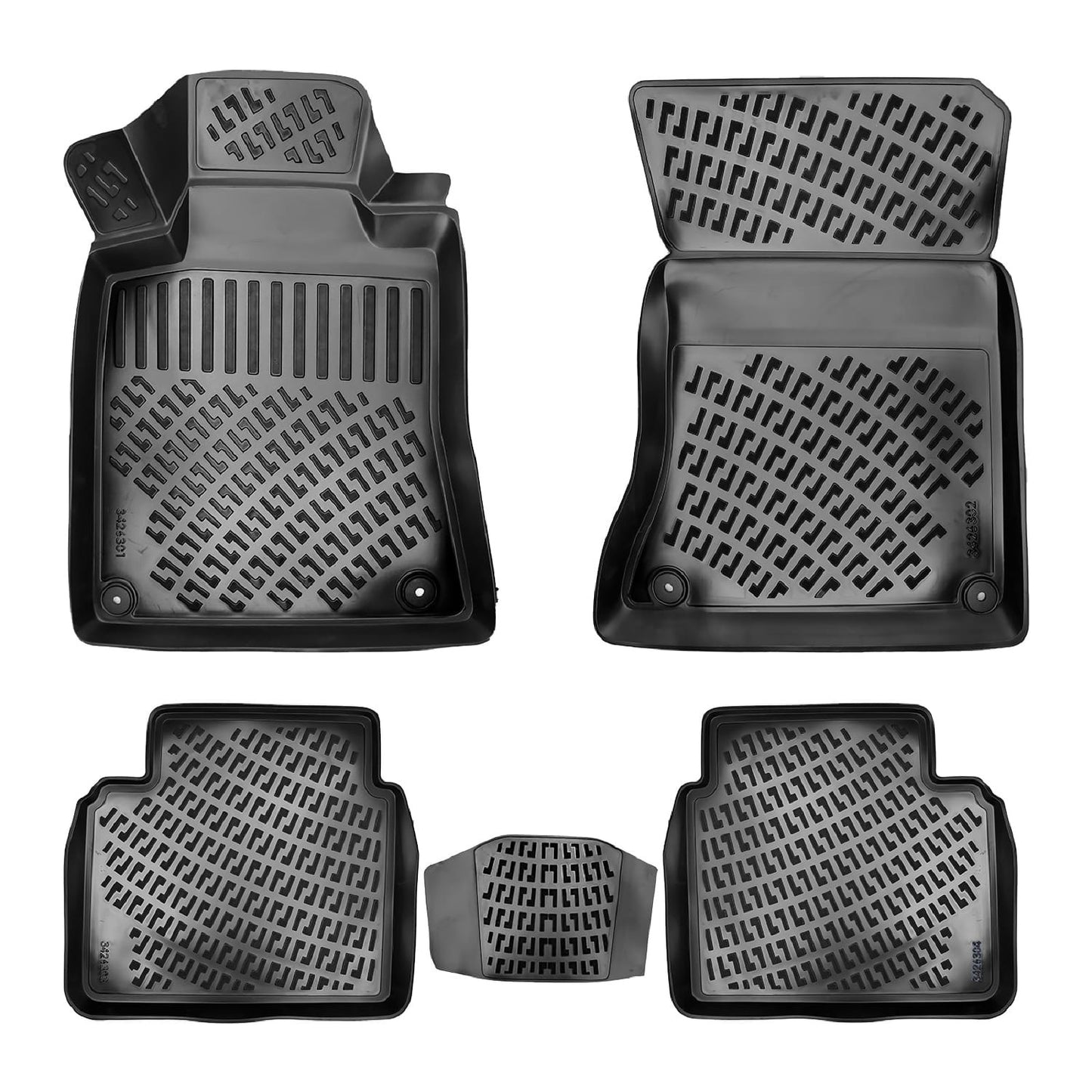 4D Rubbermatten Compatible met Nissan Altima 6 (L34) 2018-2025 Zwart