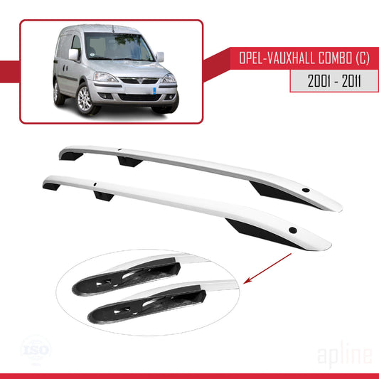 Dakrails Compatible met Opel Combo C 2001-2011 (Korte Wielbasis L1/H1) Dakdrager Bagagedrager (Zelfklevend Model) Grijs