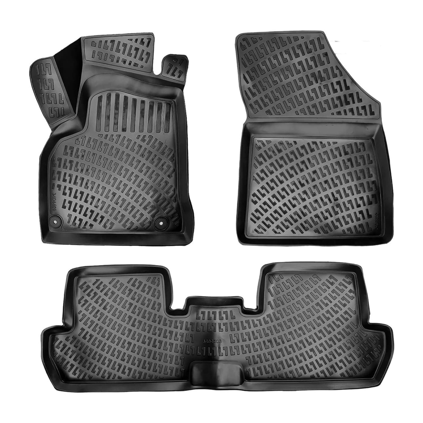 4D Rubbermatten Compatible met Peugeot 3008 (T84) 2008-2015 Zwart