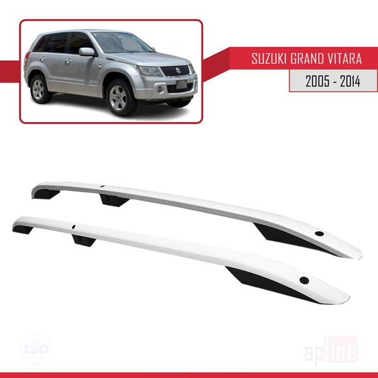 Dakrails Compatible met Suzuki Grand Vitara 2 (JT) (5 Door) 2005-2014 (Korte Wielbasis L1/H1) Dakdrager Bagagedrager Grijs
