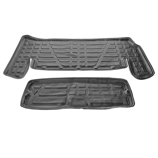 Compatible with Suzuki Jimny 4 2018-2025 Flexible Trunk Mats Cargo Liner Black 2 Pcs