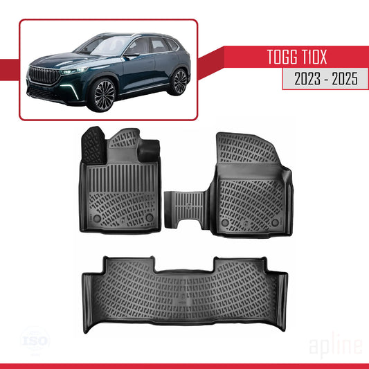 4D Rubbermatten Compatible met Togg T10X 2023-2025 Zwart