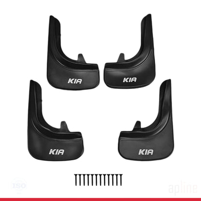 Compatible avec Kia Jeu de Bavettes Garde-boue Avant et Arrière de Voiture 4 Pcs Noir