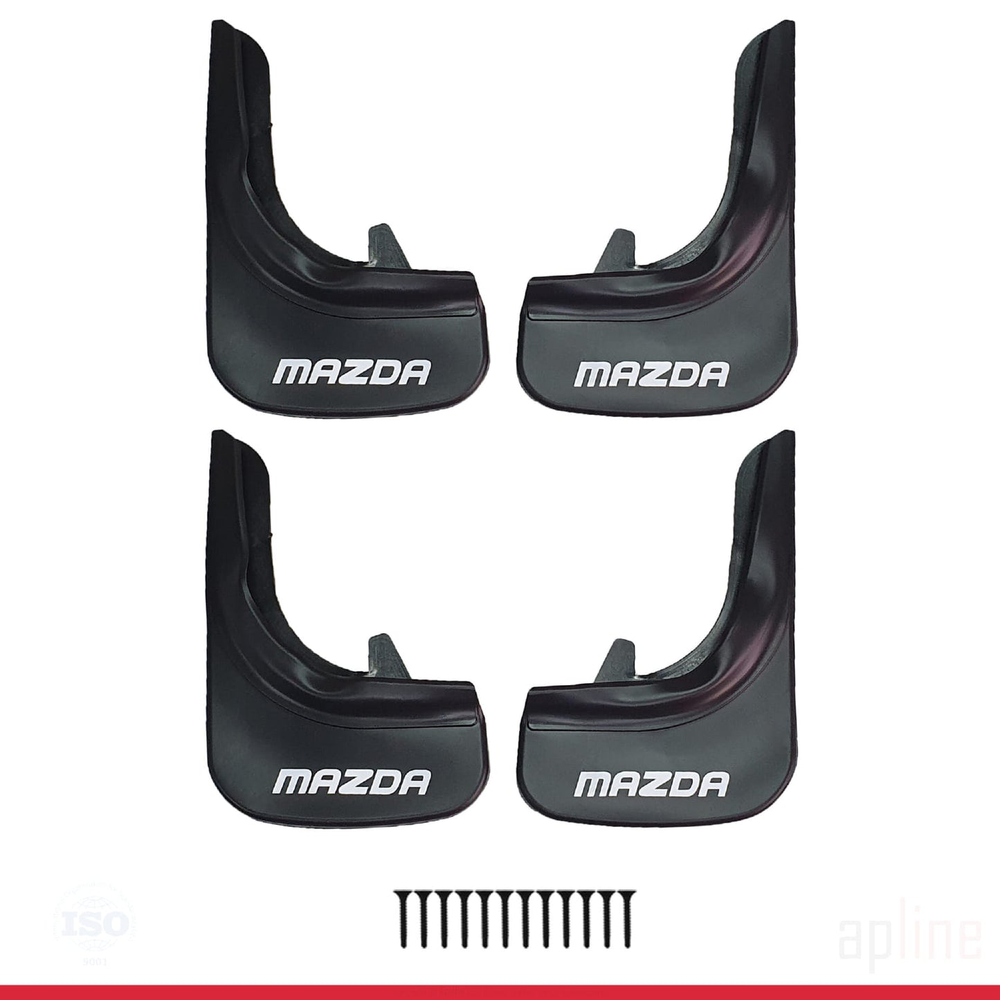 Compatible avec Mazda Jeu de Bavettes Garde-boue Avant et Arrière de Voiture 4 Pcs Noir