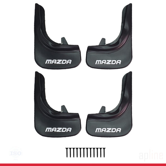 Spatborden Compatible met Mazda Voertuig Voor Achter Set 4 Stukken Zwart
