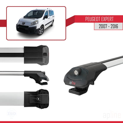 Compatible avec Peugeot Expert 2 2007-2016 ACE-1 Barres de Toit Railing Porte-Bagages de Voiture Gris Aluminium 3 Barres