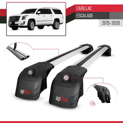 ACE-2 Dakdrager bagagedrager compatibel met Cadillac Escalade 2015-2020 Spoorstaven Grijs Aluminium 2 Staven