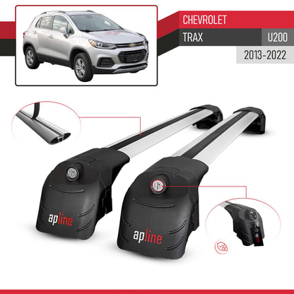 ACE-2 Dakdrager bagagedrager compatibel met Chevrolet Trax (U200) 2013-2022 Spoorstaven Grijs Aluminium 2 Staven