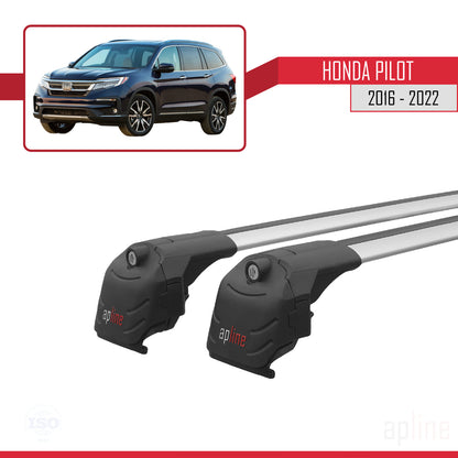Compatible avec Honda Pilot 2016-2022 ACE-2 Barres de Toit Railing Porte-Bagages de Voiture Gris Aluminium 2 Barres