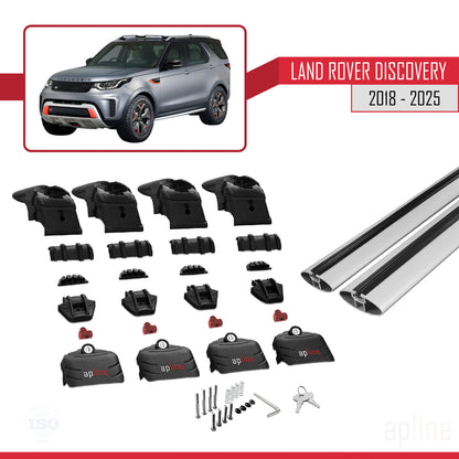 Compatible avec Land Rover Discovery SVX 2018-2025 ACE-2 Barres de Toit Railing Porte-Bagages de Voiture Gris Aluminium 2 Barres
