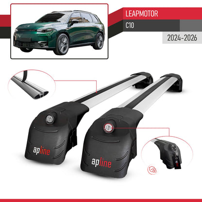 Compatible with LEAPMOTOR C10 2024-2025 ACE-2 Car Roof Rack Cross Bar Grey Aluminium 2 Bars