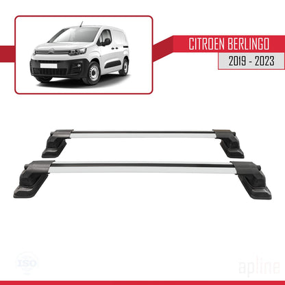 Compatible with Citroen Berlingo 2019-2023 ACE-3 Car Roof Rack Cross Bar Grey Aluminium 2 Bars