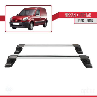 Compatible avec Nissan Kubistar 1996-2007 ACE-3 Barres de Toit Railing Porte-Bagages de Voiture Gris Aluminium 2 Barres
