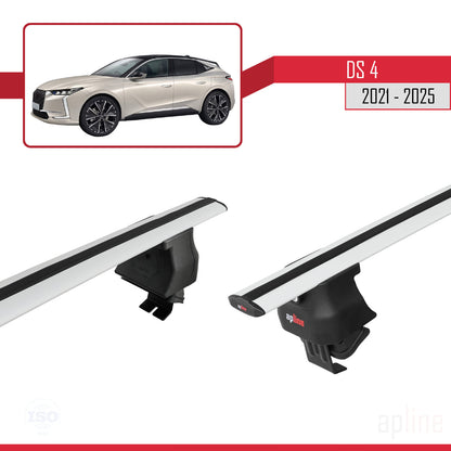 Compatible avec DS 4 II 2021-2025 ACE-4 Barres de Toit Railing Porte-Bagages de Voiture Gris Aluminium 2 Barres