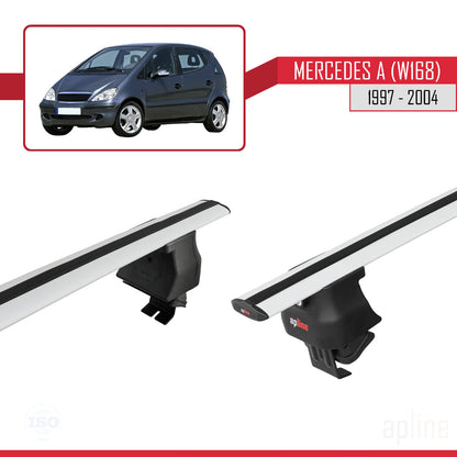 Compatible avec Mercedes Classe A (W168) 1997-2004 ACE-4 Barres de Toit Railing Porte-Bagages de Voiture Gris Aluminium 2 Barres
