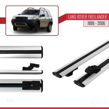 Compatible with Land Rover Freelander (L314) 1998-2006 BASIC Model Car Roof Rack Cross Bar Grey Aluminium 2 Bars