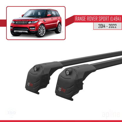 Compatible avec Land Rover Range Rover Sport 2 (L494) 2014-2022 ACE-2 Barres de Toit Railing Porte-Bagages de Voiture Noir Aluminium 2 Barres